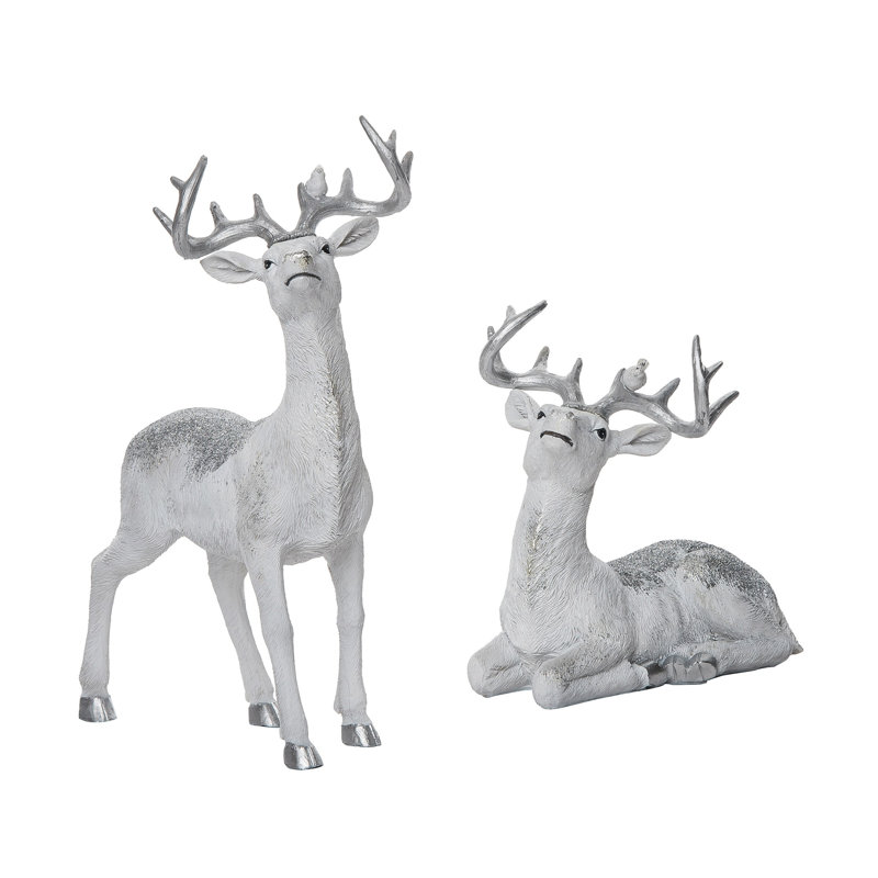 Ensemble de décoration de Noël 2 pièces Glitz Reindeer