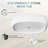 63" Freestanding Solid Surface Bathtub, Double Slipper Deep Soaking Tub with Pop-Up Drain & Overflow, CUPC Certified, Luxurious Design for Modern Bathrooms