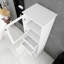 17,7 po Armoire de rangement de salle de bain autoportante en bois noire avec 2 tiroirs et 2 tablettes réglables-1018757083