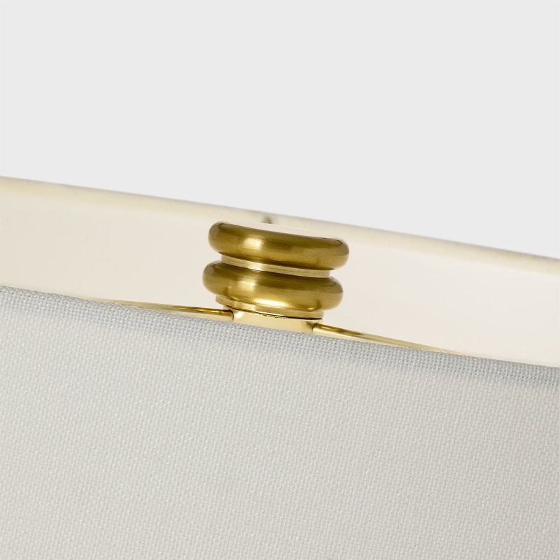 Ellen Degeneres Feikudo 1 Light Bedroom Home Office Living Room Lamp In Glossy Finish With Linen Shade, Green