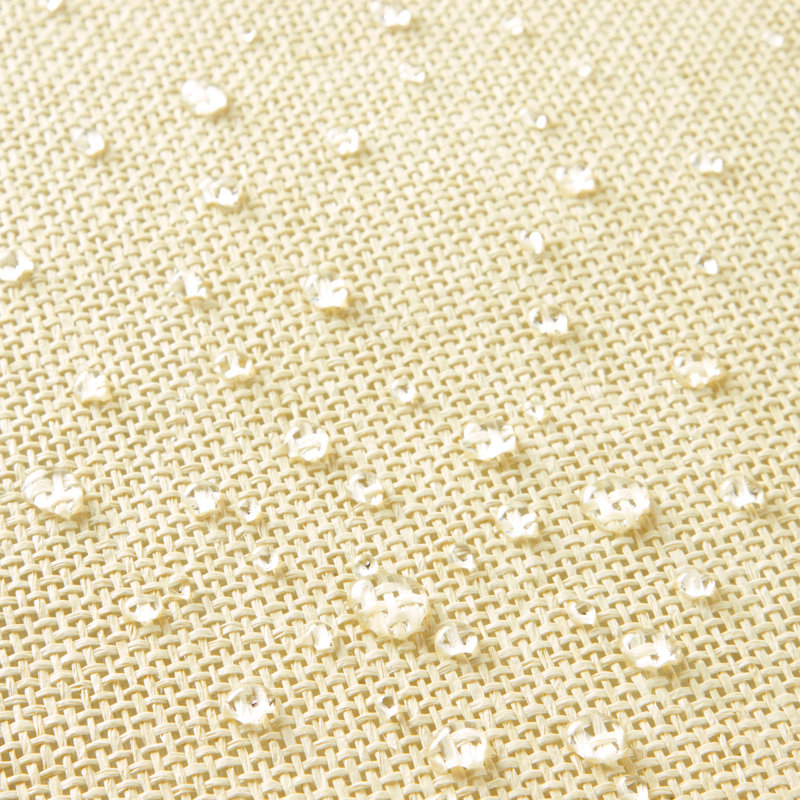 Beige Water Resistant Woven Paper Circular Placemats Set of 6