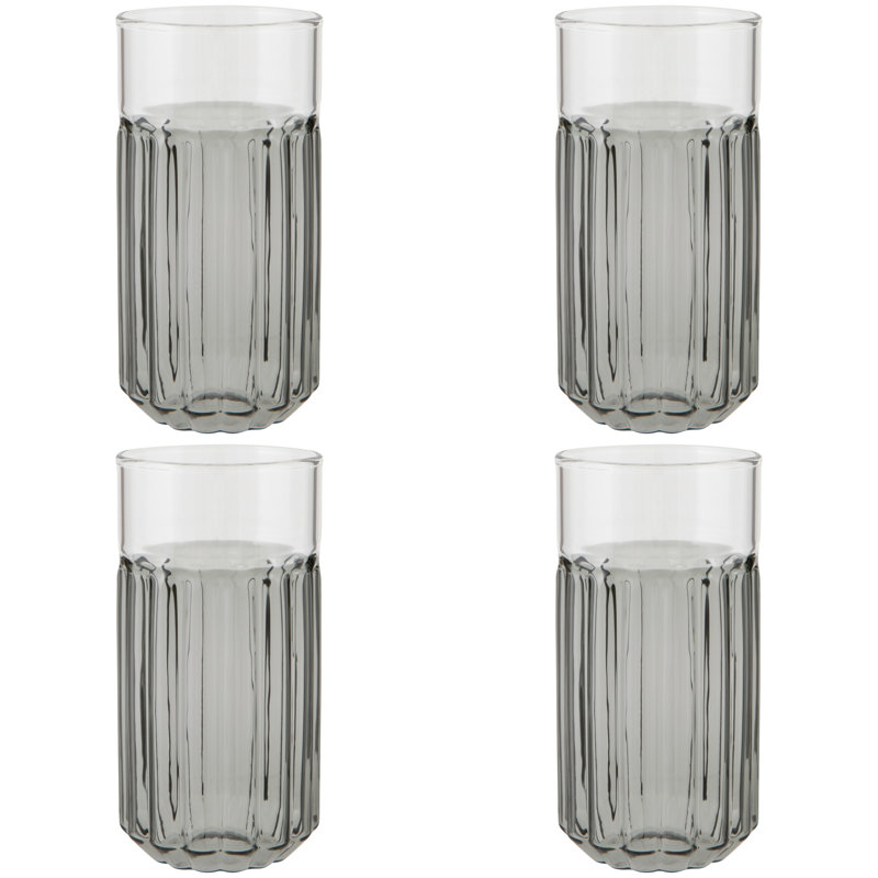 Set of 4 Tumbler 14oz Channel, Smoke