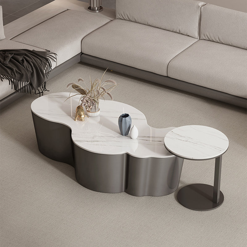Mazza, H 15,7 po x L 51,2 po x l 27,6 po, Blanc