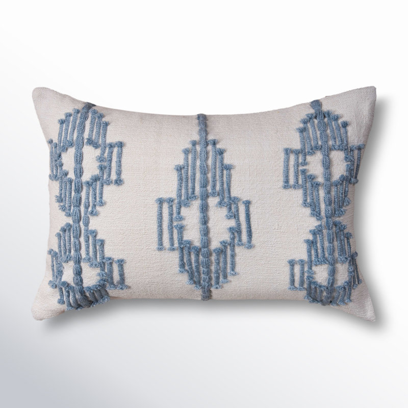 Geira Embroidered Polyester High Performance/Easy Care Throw Pillow