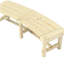 Banc d'extérieur semi-circulaire rond, banc de jardin en bois