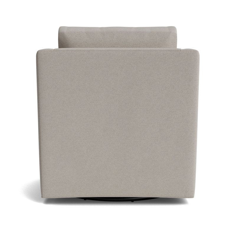 Gigi No Skirt Full Swivel Chair, Performance Boucle - Dove Gray