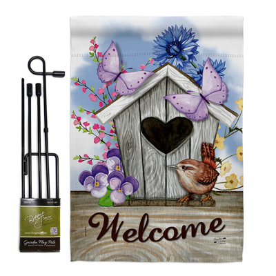 Double Sided 18.5'' H x 13'' W Polyester Flag Set