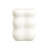 18.5" H White Curved Square Patio Table, Modern Outdoor Side Table