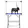68'' H x 46'' W x 24'' D Aluminum Adjustable and Foldable Folding Grooming Table