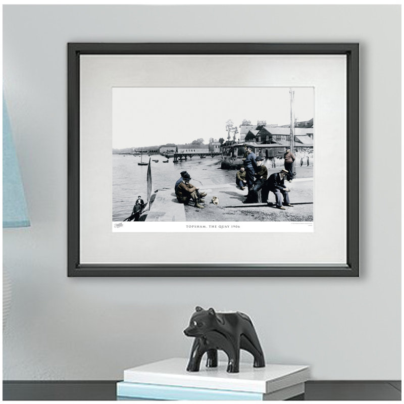Topsham, The Quay 1906 by Francis Frith - Single Picture Frame Print, 40cm H x 50cm W x 2.3cm D