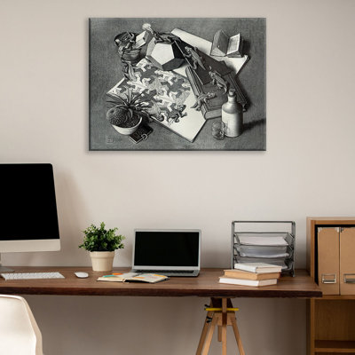 Reptiles by M.C.Escher Gallery Wrapped Canvas