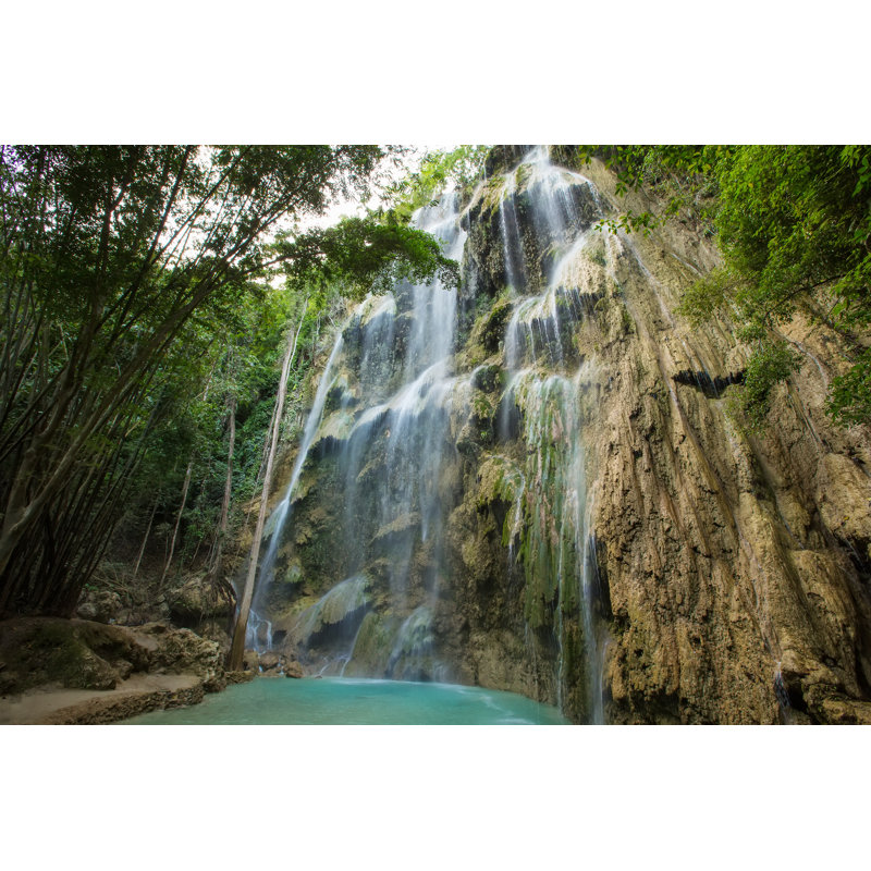 Waterfall In Cebu, Philippines - Wrapped Canvas Print, 30cm H x 46cm W x 3.8cm D
