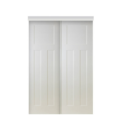 Porte de placard coulissante préfinie blanche
