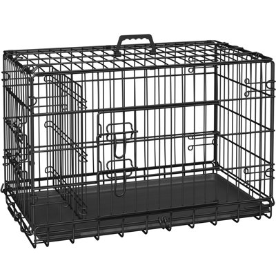 La cage pour chien à portes doubles améliorée comprend un panneau de séparation