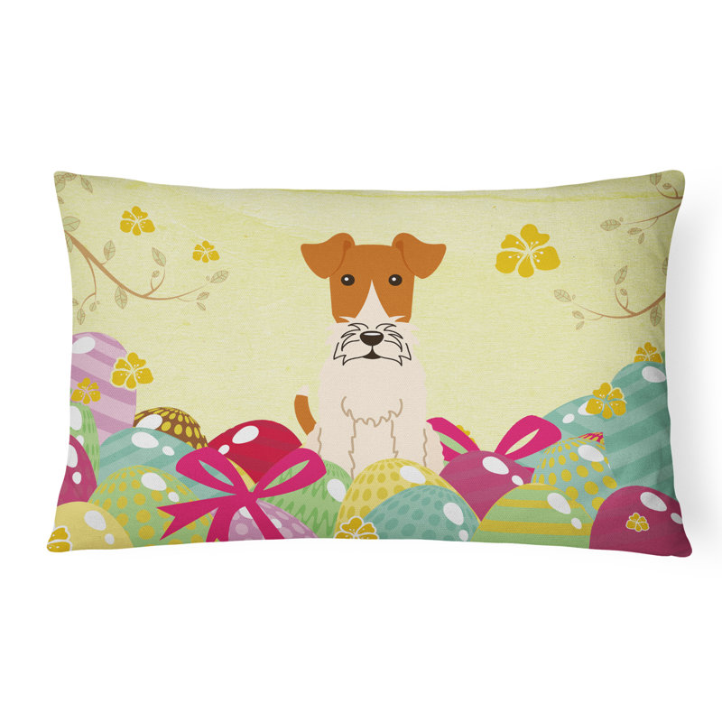 Easter Eggs Outdoor Throw Pillow