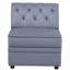 Fauteuil d'appoint modulaire en velours gris doux sans accoudoirs, Glam