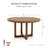 Caddigan Solid Wood Round Dining Table with Sunburst Pattern