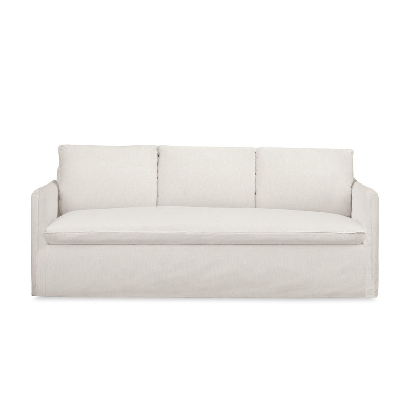 Bellatrix 83'' Slipcovered Sofa, Nomad Snow Crypton® Chenille