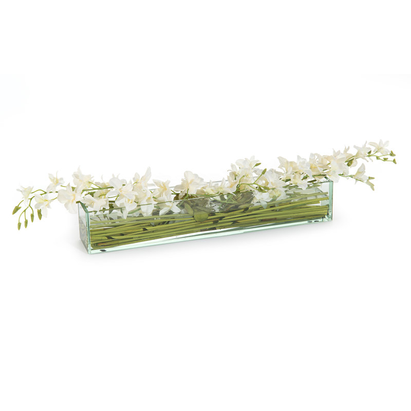 Faux Flowering Branch in Glass Jar