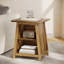Rustic 3-Tier End Table With Storage – Vintage Wood Finish