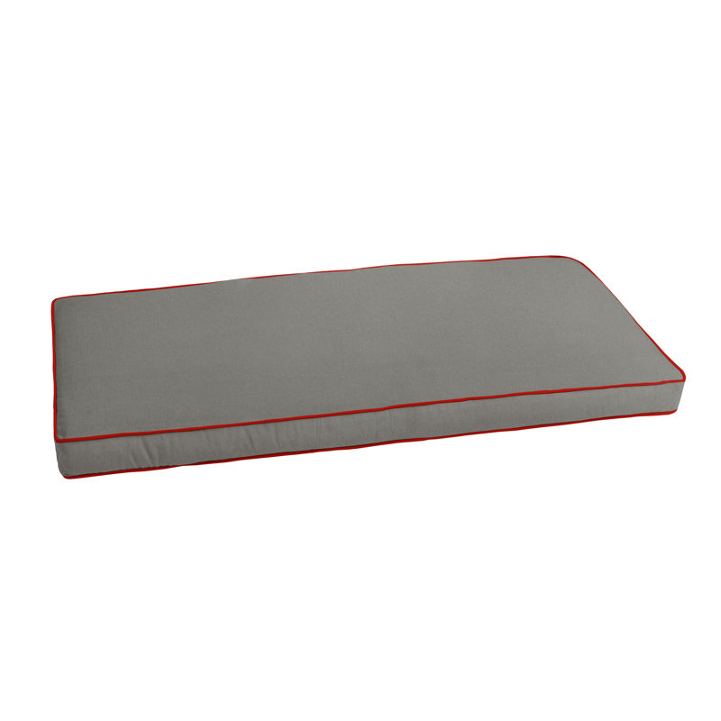 Coussin de banc d'intérieur/d'extérieur, 60" W x 19" D, Toile Sunbrella gris anthracite