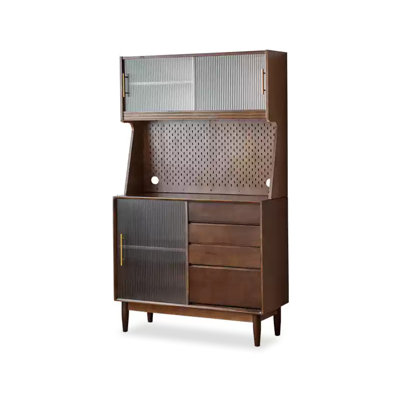 Simple Modern Rubberwood Multifunctional Food Cabinet