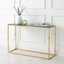 Jul Console Table in Gold Stainless Steel and Smoked Glass, 47"