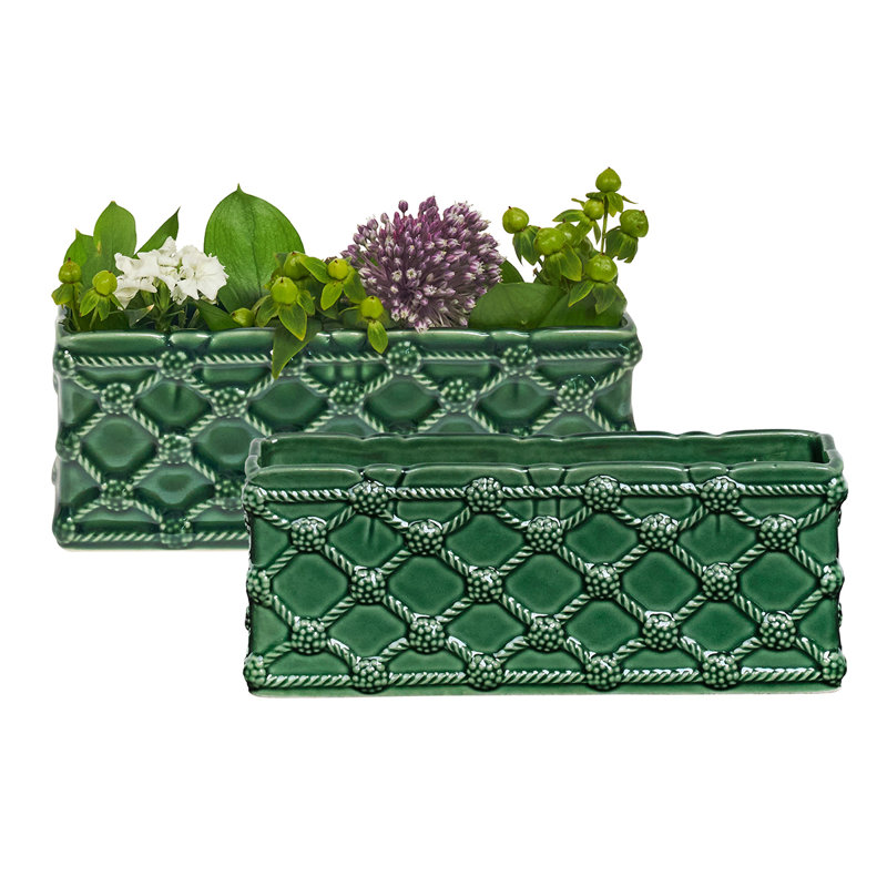 Berry & Thread Petite Parterre Garden 8" Planter, Basil