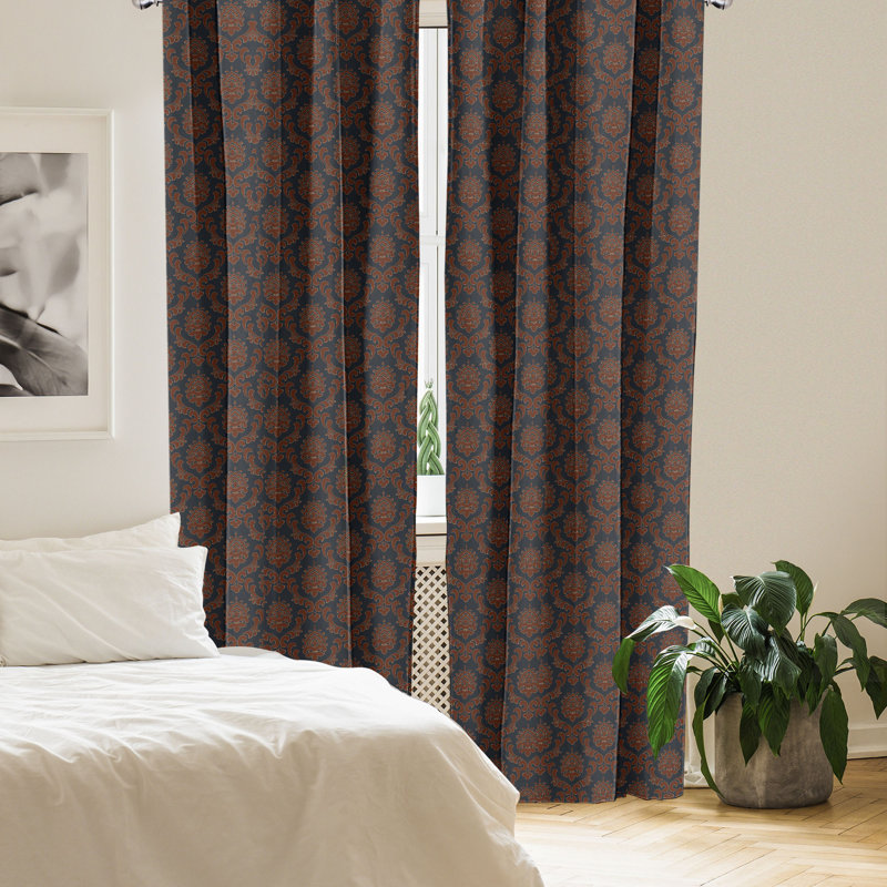 Rideaux baroque à 4 panneaux East Urban Home, L 56 po x L 95 po