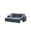 Canapé modulaire convertible en velours gris