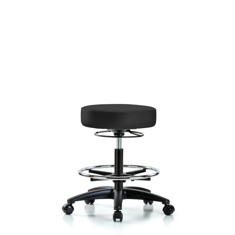 Tabouret de laboratoire Calliope, Roulettes, Anthracite