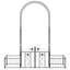 203cm W x 50cm D Steel Arbour-125281508