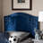 Montserrad Twin Royal Blue Velvet Nail Head Trim Upholstered Headboard, 56.04" H X 38.69" W X 2.16" D