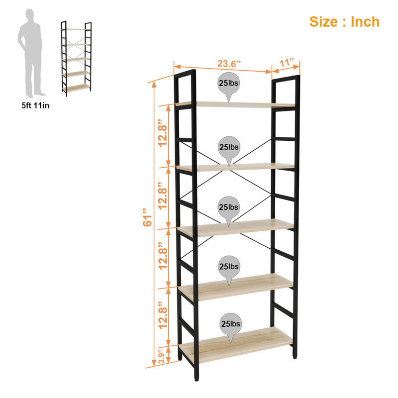 Jeycob Bookcase, Oak