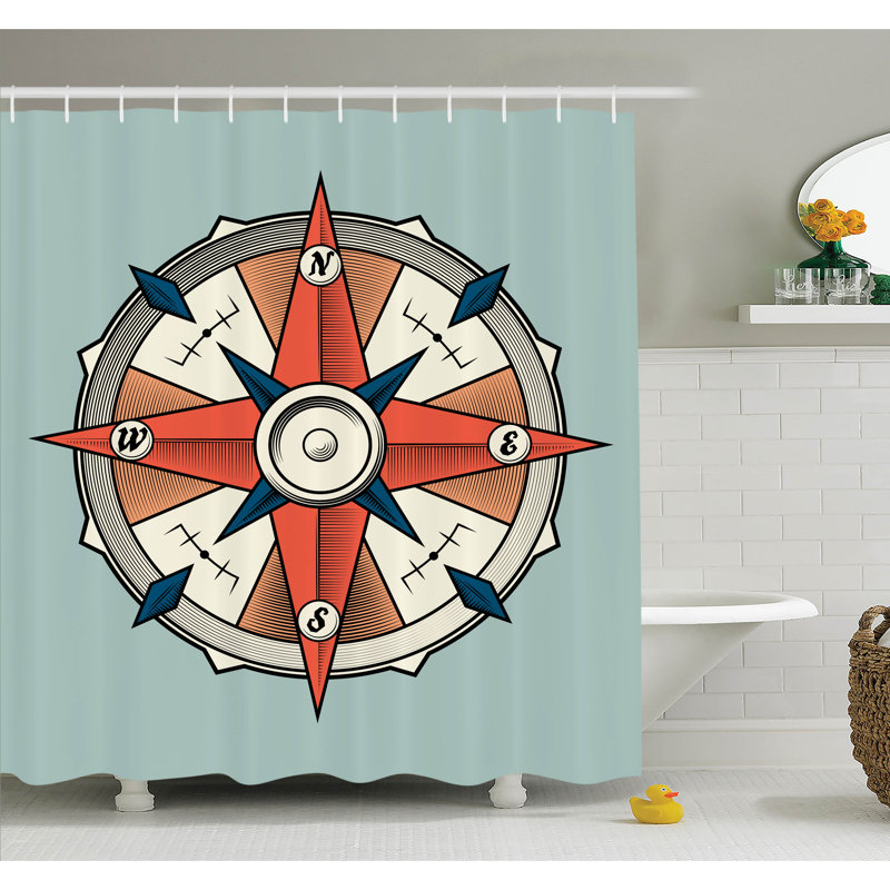 Ensemble de rideau de douche Compass, H 75 po x l 69 po