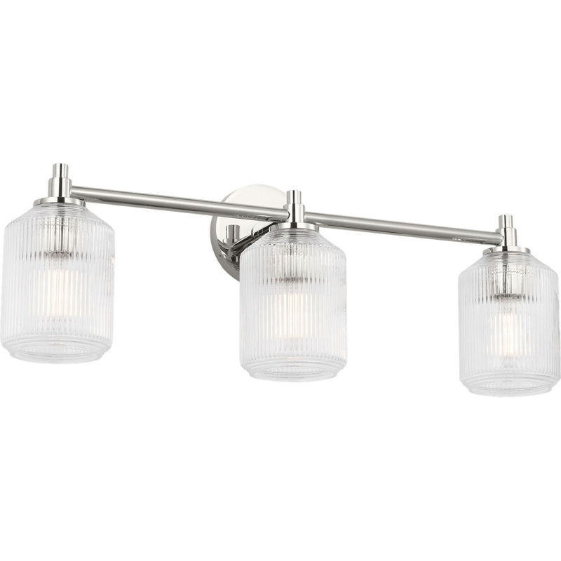 Barstow Bath, Polished Nickel, 9" H x 25.5" W x 6.125" D