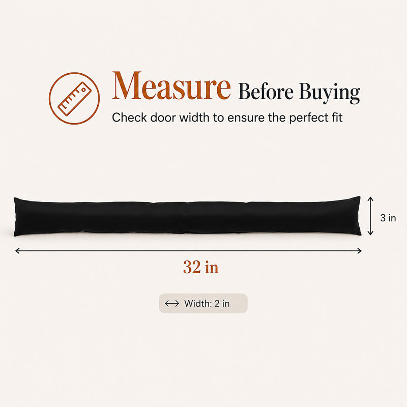 Black Draft Stopper 32”, Black