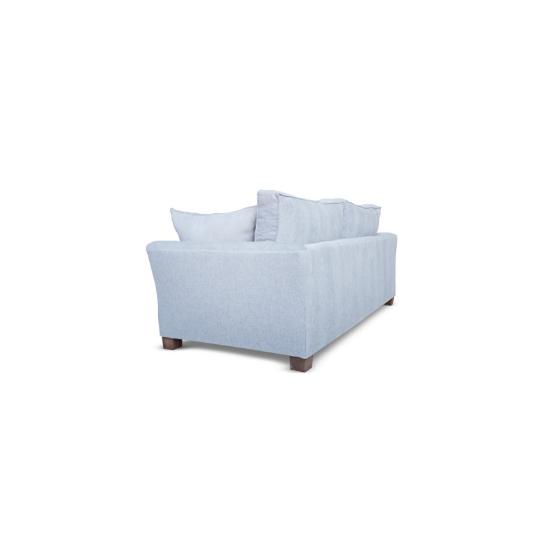 Ducas 84'' Upholstered Sofa, 96", Supreme Denim, Walnut
