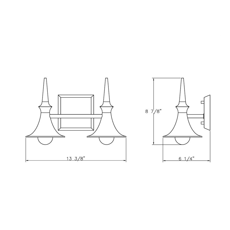 2 - Light Dimmable Vanity Light