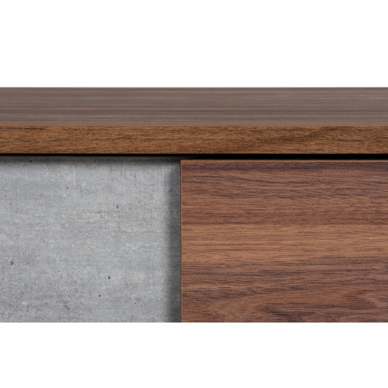 Jared 2 - Drawer Italian Nightstand, Noce Bodrum