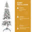 Arbre de Noël enneigé peu encombrant avec pommes de pin naturelles, matériau en PVC, charme rustique pour les espaces compacts