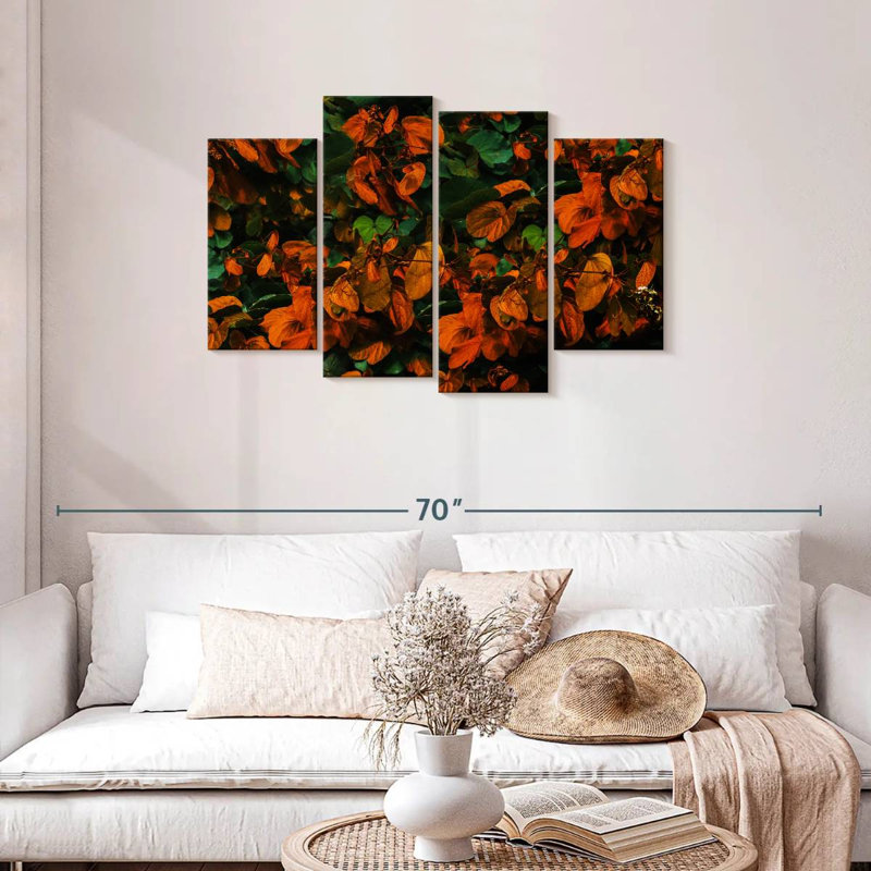 Harnek, feuilles d'automne vibrantes, H 27 po x l 43 po