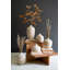  Ensemble de 5 vases à ampoules en bois sculpté 14,5 po
