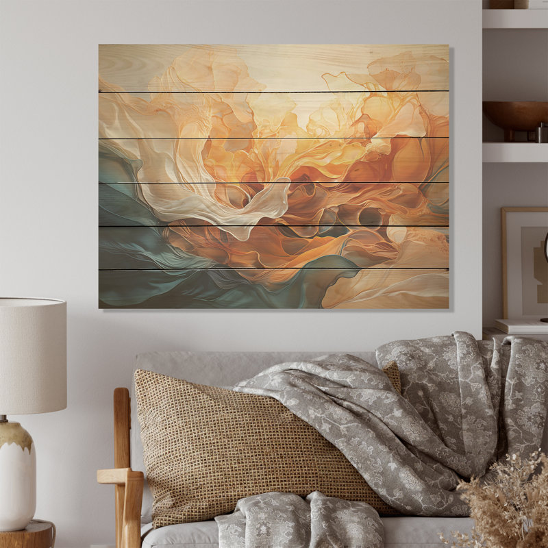 Canyon Antelope, art liquide I - Canyon, art mural sur bois de pin naturel, H 30 po x l 40 po