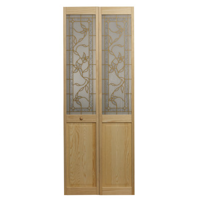 Tuscany Wood and Glass Pine Bifold Door