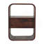 Table de chevet en bois massif noyer californien, 1 tiroir, 2 fentes ouvertes, brun-1477070655