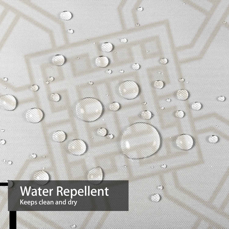 Rideau de douche oriental à 12 carreaux, L 72 po x l 78 po