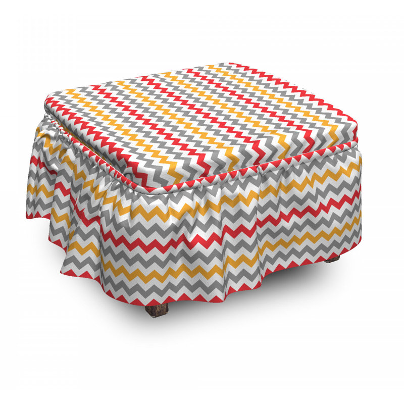 Housse pour repose-pieds à coussins carrés, Motif 2