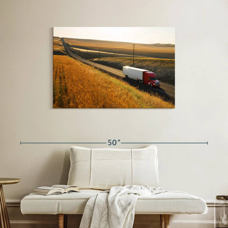 Mehar Truck On An Open Road, 26" H x 39" W