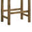 Plankinton 25 In. Rustic Oak Backless Wood Bar Stool With Fabric Seat Set Of 2